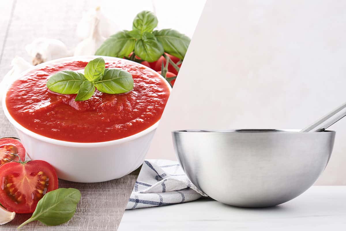 番茄酱要放在不锈钢碗里，你能把番茄酱放在不锈钢碗里吗?