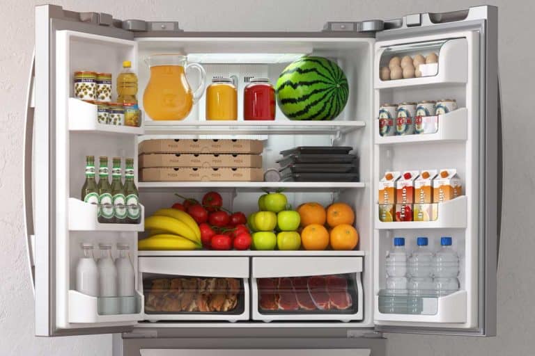 打开冰箱装满了食物和饮料,你如何衡量冰箱升?