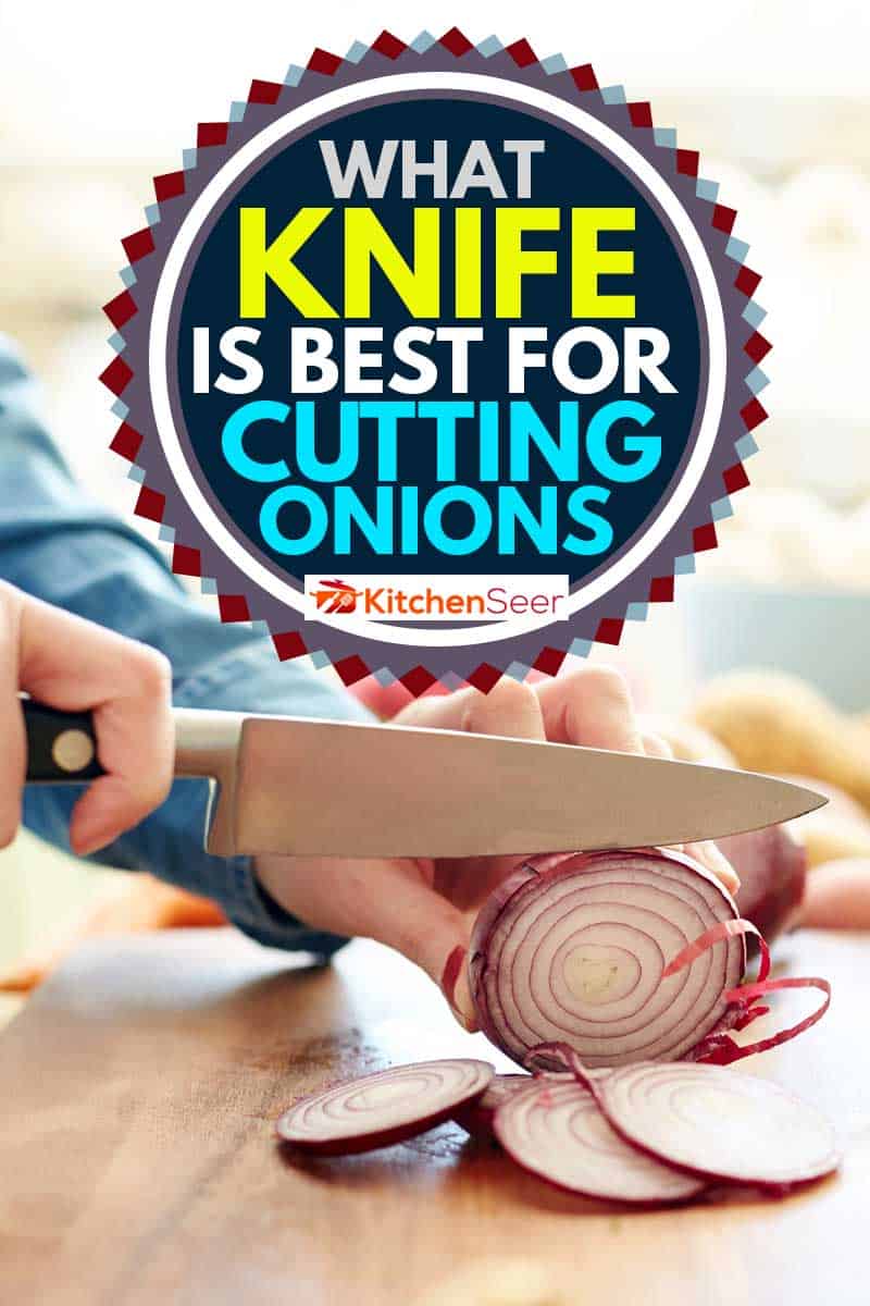 女人在厨房切洋葱的腹部图像，什么刀最适合切洋葱?bd手机下载