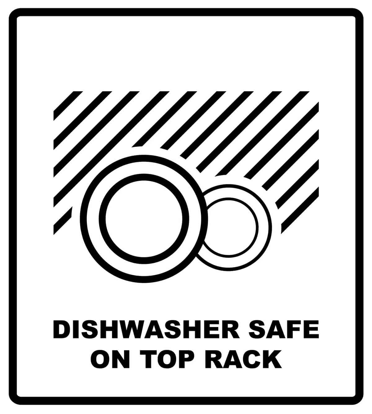 洗碗机安全顶部的标志