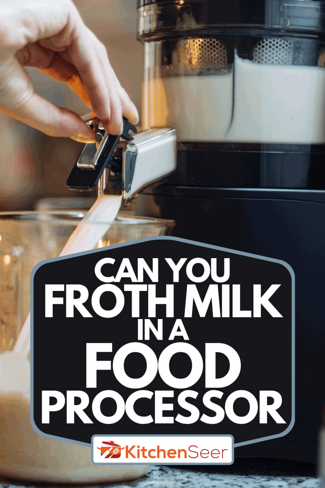 一个女人做自制牛奶食品加工机,泡沫牛奶食物处理器吗?