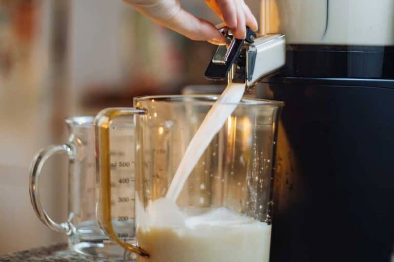 女人在家里做的牛奶食品加工机,泡沫牛奶食物处理器吗?