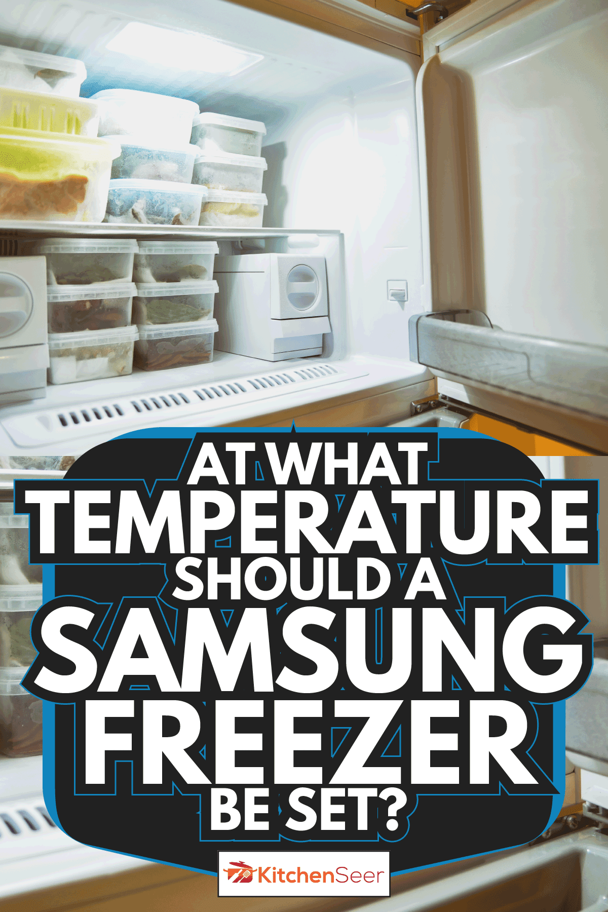 深度冷冻内部与堆叠冷冻食品。三星冰箱应该设置多少温度