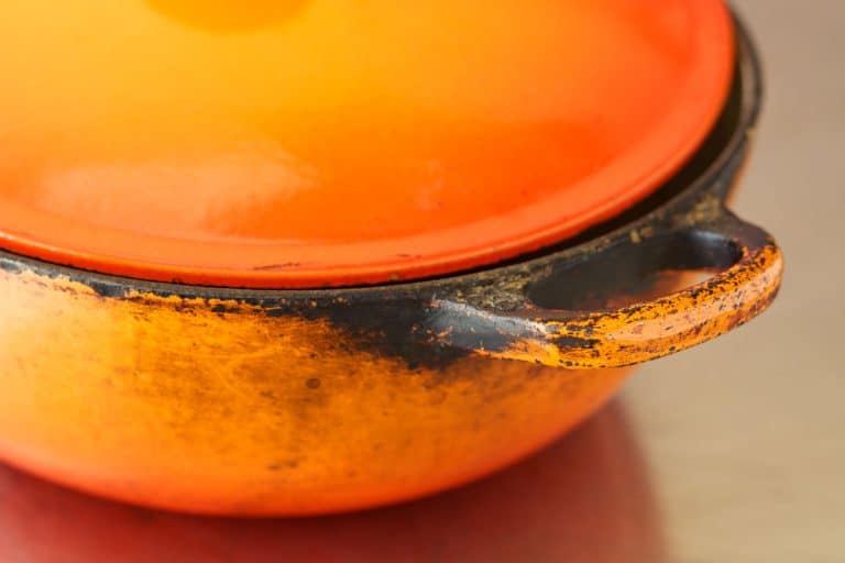 桔子荷兰烤肉锅和油漆剥落,如何修复芯片搪瓷荷兰烤肉锅