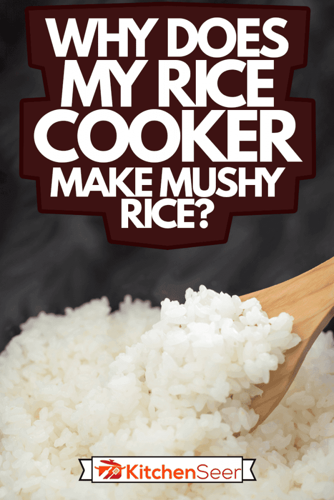 金属锅米饭,煮熟的谷物。选择聚焦与浅景深,为什么我的电饭煲让糊状的米饭吗?