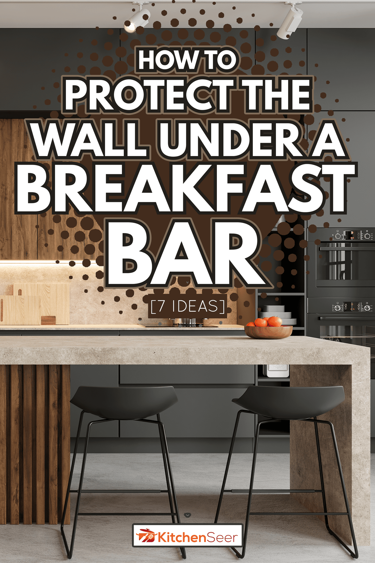 大型现代开放空间阁楼厨房内部设有大型厨房岛和酒吧椅-如何保bd手机下载护早餐吧台下的墙壁[7个想法]