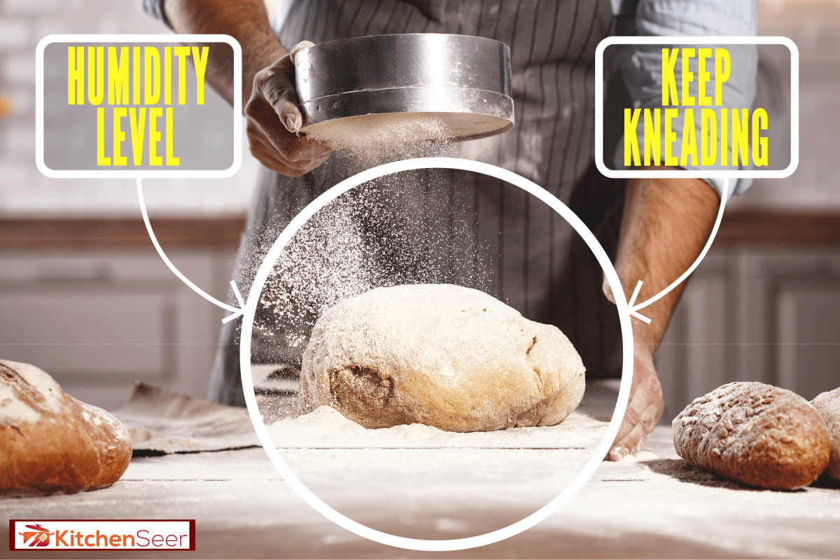 糕点师加入更多的面粉来塑造面团，面团太湿了-该怎么办?