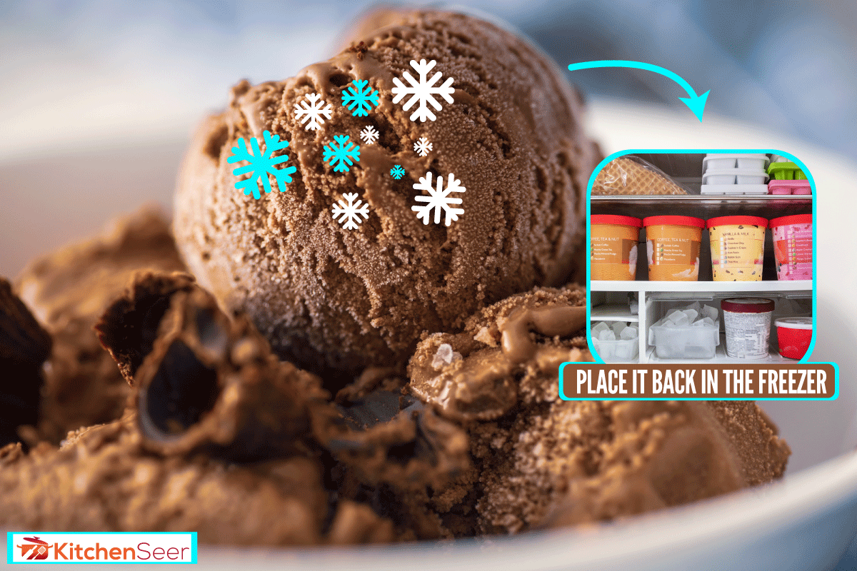 巧克力冰淇淋，冰淇淋在冰箱里是软的，但其他的都是冻的?以下是该怎么做
