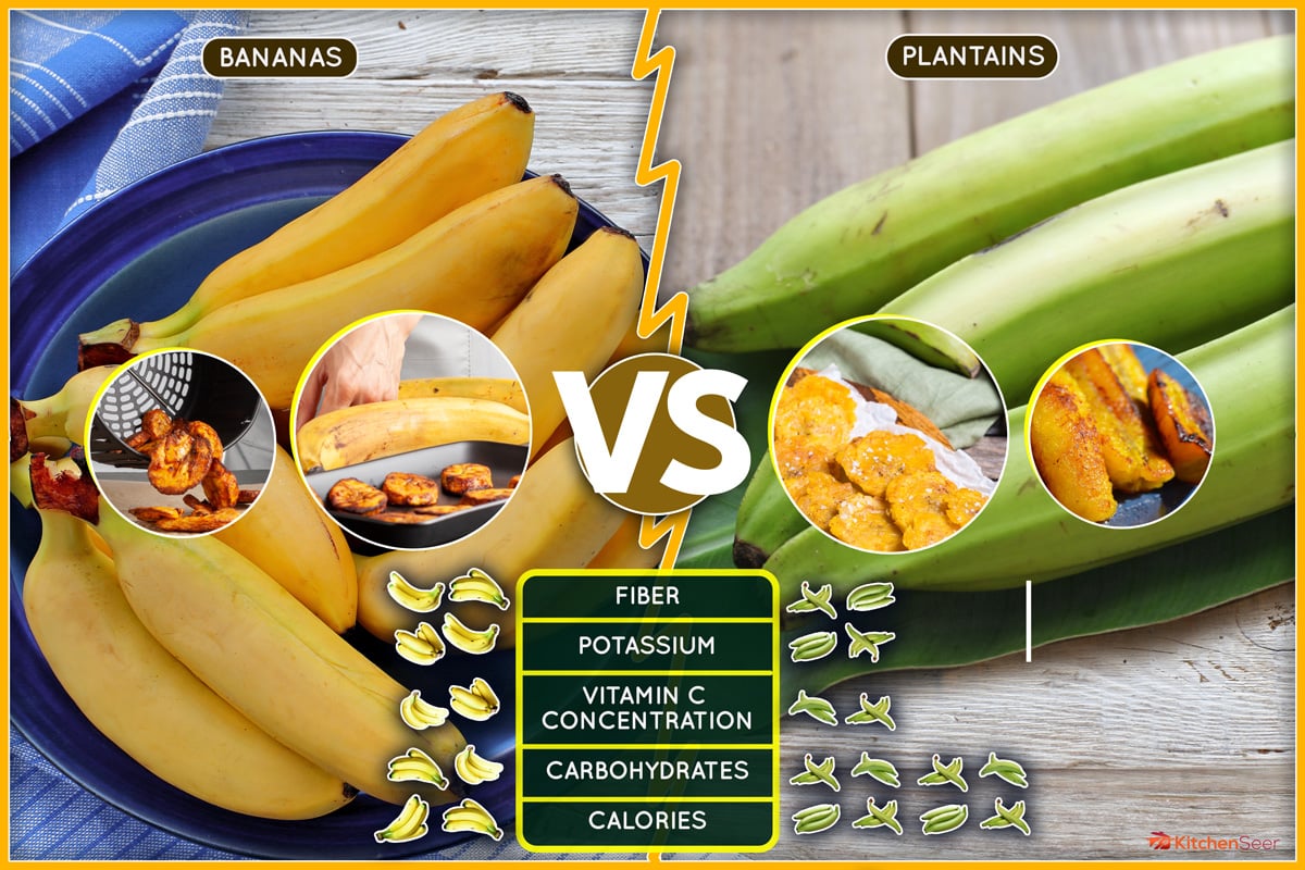 香蕉和大蕉的拼贴画，你能像大蕉一样煮香蕉吗?＂width=