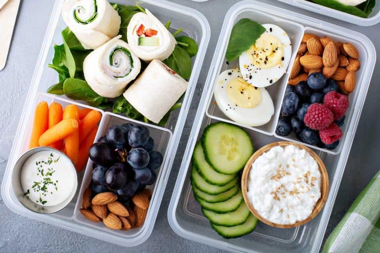 3-compartment饭容器玉米饼,鸡蛋,奶酪,水果和蔬菜,最好3-compartment餐准备容器
