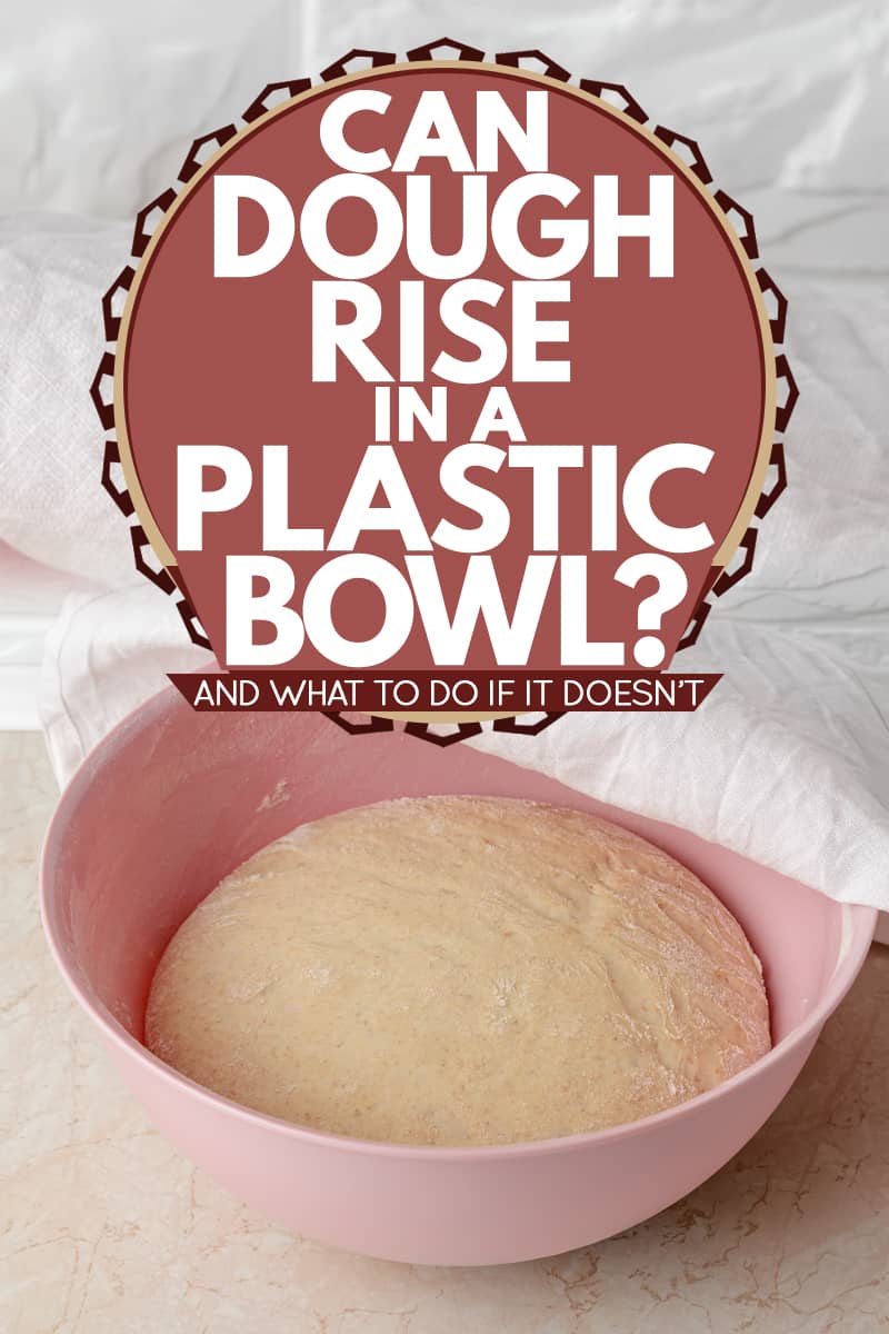 一个粉红色的塑料碗，新鲜的酵母面团在里面慢慢升起，面团能在塑料碗里升起吗?[如果没有，该怎么办]