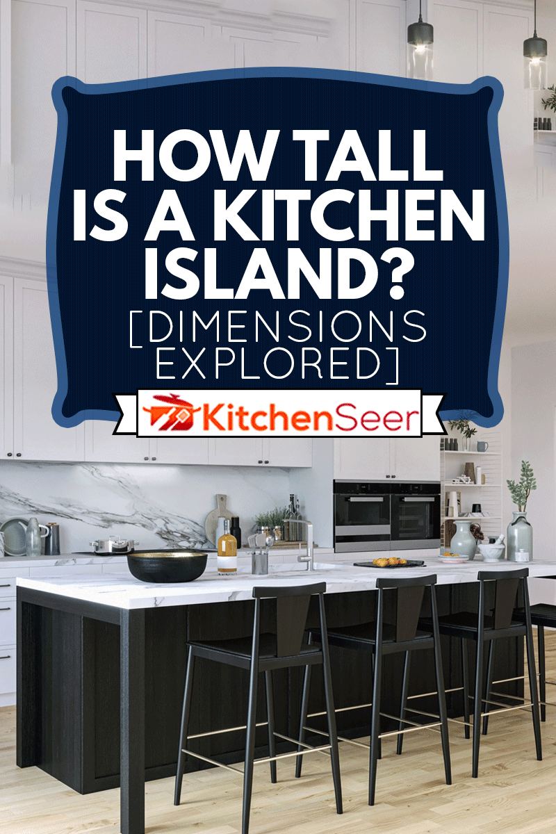 现代黑白厨房和厨房岛的图片，厨房岛有多高?bd手机下载(维度探讨)