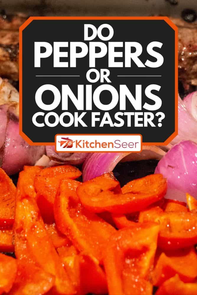 烤洋葱,辣椒和肉,青椒和洋葱煮得更快吗?