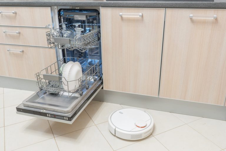打开洗碗机里面白色现代洗碗机,如何关掉声音LG洗碗机
