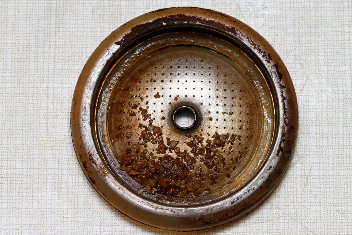 Clogged filter with sediments at coffee maker