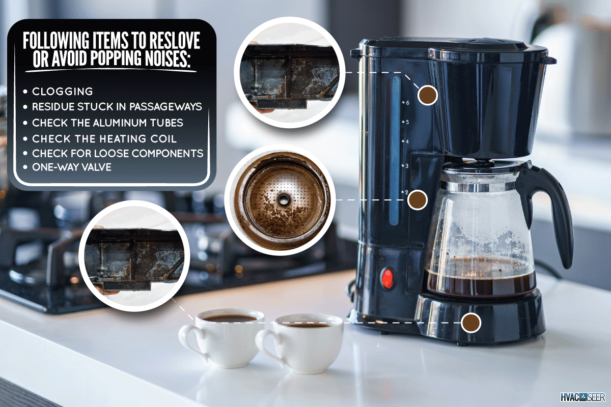 Coffee maker for making and brewing coffee at home, Coffee Maker Makes Popping Sound - Why And What To Do?